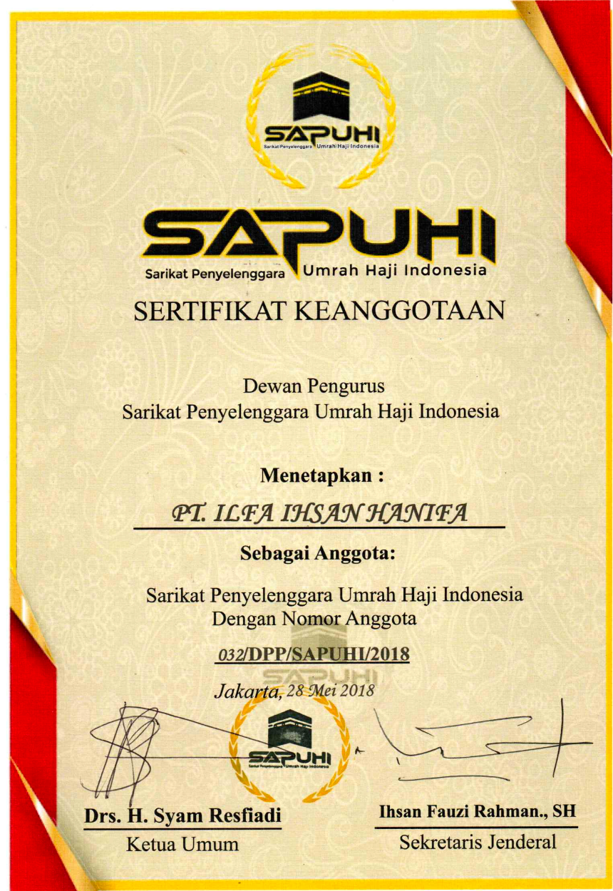 Sertifikat SAPUHI